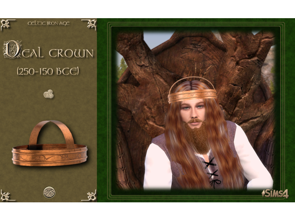 Alpha Deal Warrior Crown by vintagesimstress - The Sims 4 Custom Content