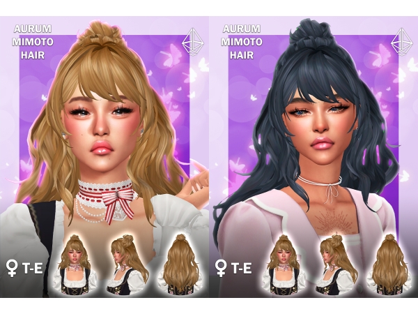 Maxis Match Mimoto maxis match hair - The Sims 4 Custom Content