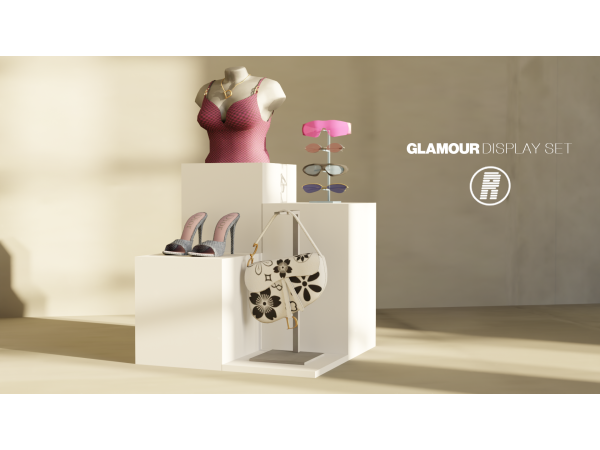 Mix Glamour Display Set by ReaCC - The Sims 4 Custom Content