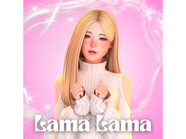 Maxis Match Hair Moreen by LamaLamaLove - The Sims 4 Custom Content