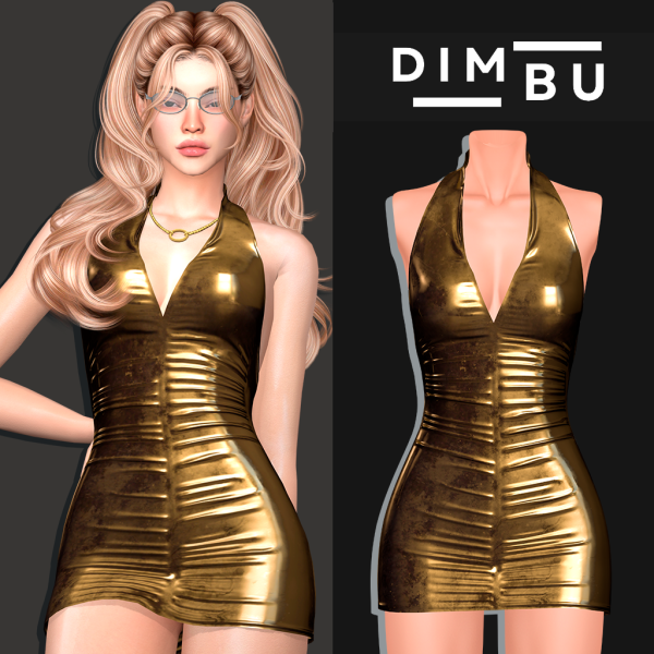 Alpha Rebeca short dress DIMBU - The Sims 4 Custom Content