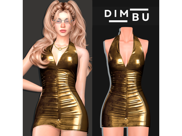 Alpha Rebeca short dress DIMBU - The Sims 4 Custom Content