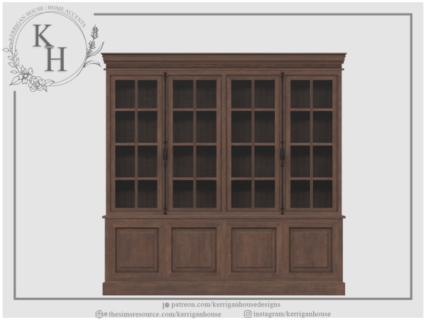 Alpha [khd] Auburn Bookshelf - The Sims 4 Custom Content
