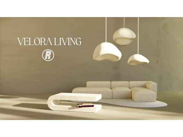 Mix VELORA Living Room Collection by ReaCC - The Sims 4 Custom Content
