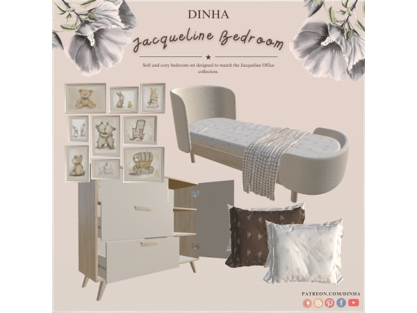 Alpha Jacqueline Bedroom - The Sims 4 Custom Content