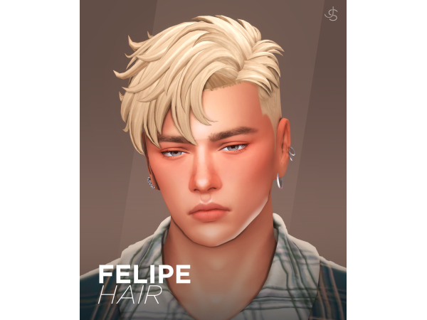 Maxis Match Felipe Hair by johnnysims - The Sims 4 Custom Content
