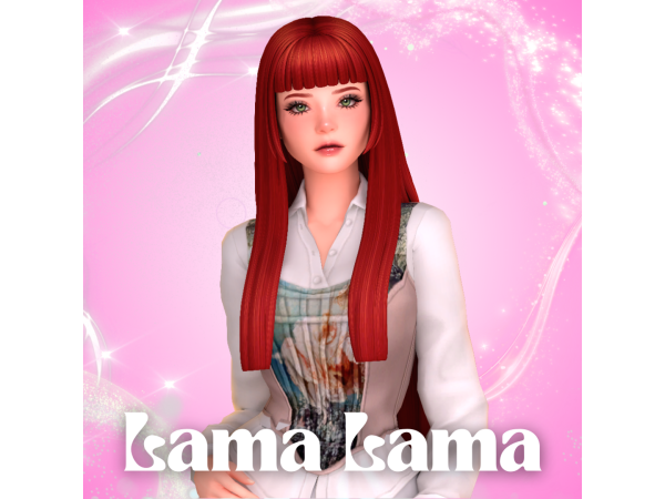 Maxis Match Hair Leola by LamaLamaLove - The Sims 4 Custom Content