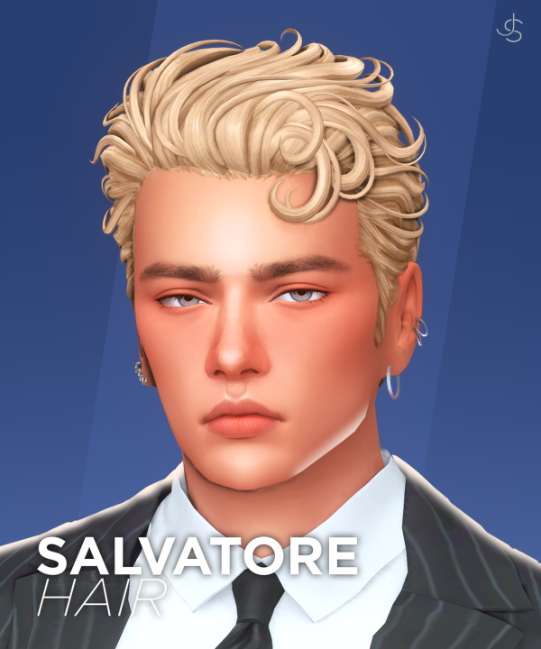 Maxis Match Salvatore Hair by simsfinds - The Sims 4 Custom Content