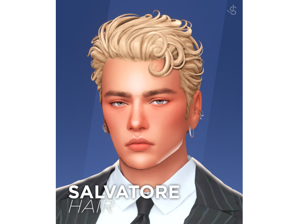 Maxis Match Salvatore Hair by johnnysims - The Sims 4 Custom Content