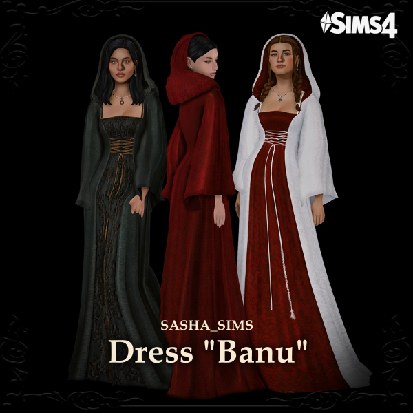 Maxis Match Dress Banu by simsfinds - The Sims 4 Custom Content