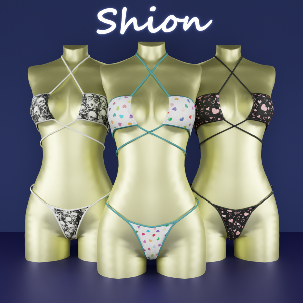 Alpha Shion Kimmy X Bound Swimwear by shion_sims - The Sims 4 Custom Content