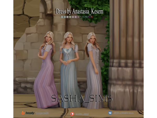 Maxis Match Dress by Anastasia Kesem by sasha sims - The Sims 4 Custom Content