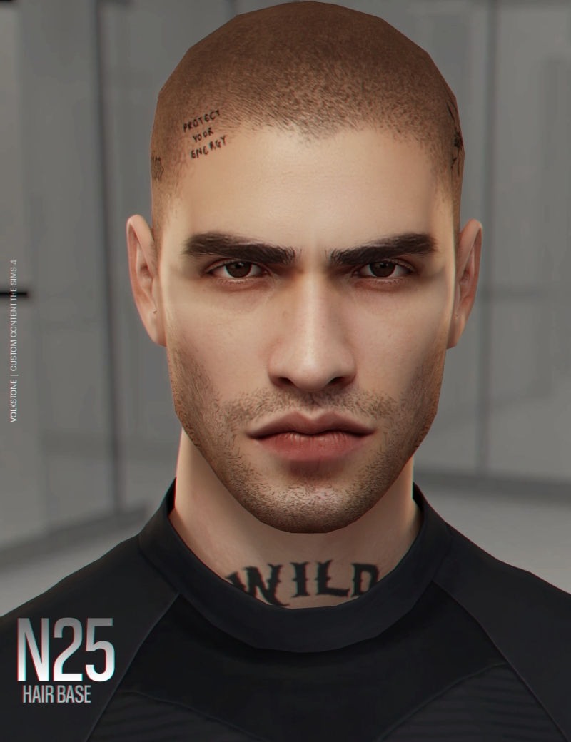 Alpha Hair Base Facial Hair Ginger Only (FREE) by volkstonesims - The Sims 4 Custom Content