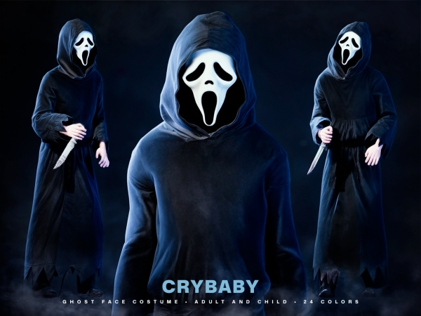 Alpha Ghost Face Costume Dead (Adult and Child) by Daylight - The Sims 4 Custom Content