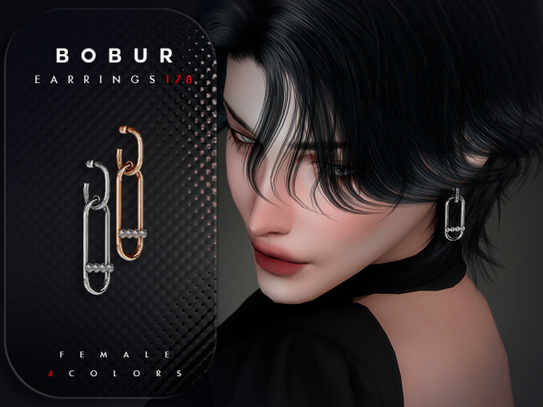 Alpha Diamond Chain Earrings - The Sims 4 Custom Content