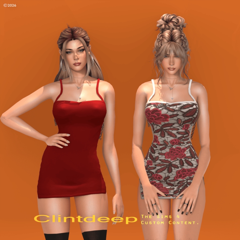 Alpha Clintdeep Allycia Dresses by clintdeep - The Sims 4 Custom Content