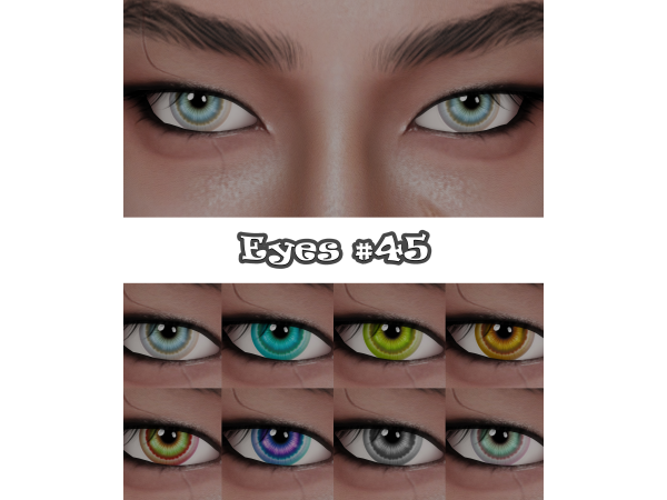 Alpha Eyes 45 - The Sims 4 Custom Content