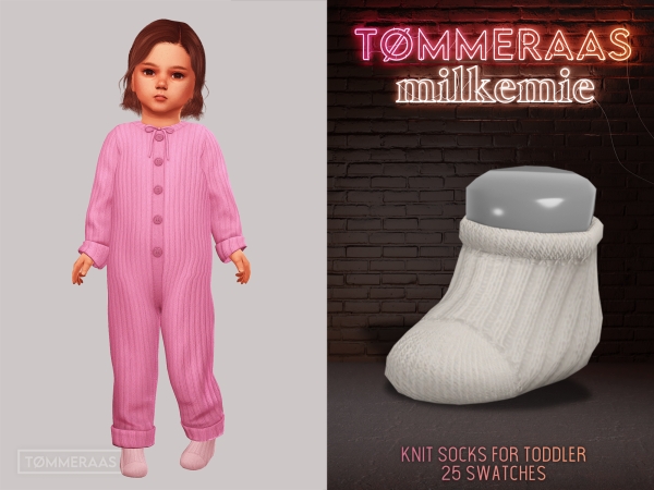 Alpha TØMMERAAS Knit Socks for Toddlers - The Sims 4 Custom Content