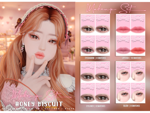 Maxis Match Makeup Set Honey Biscuit by Learxfl - The Sims 4 Custom Content