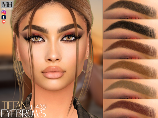 Alpha Tiffani Eyebrows N438 - The Sims 4 Custom Content