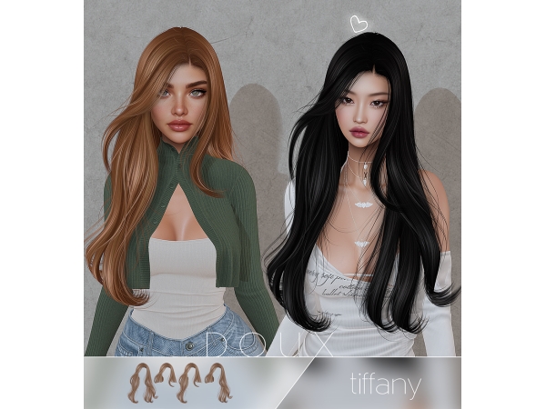 Alpha Doux Tiffany Hairstyle - The Sims 4 Custom Content