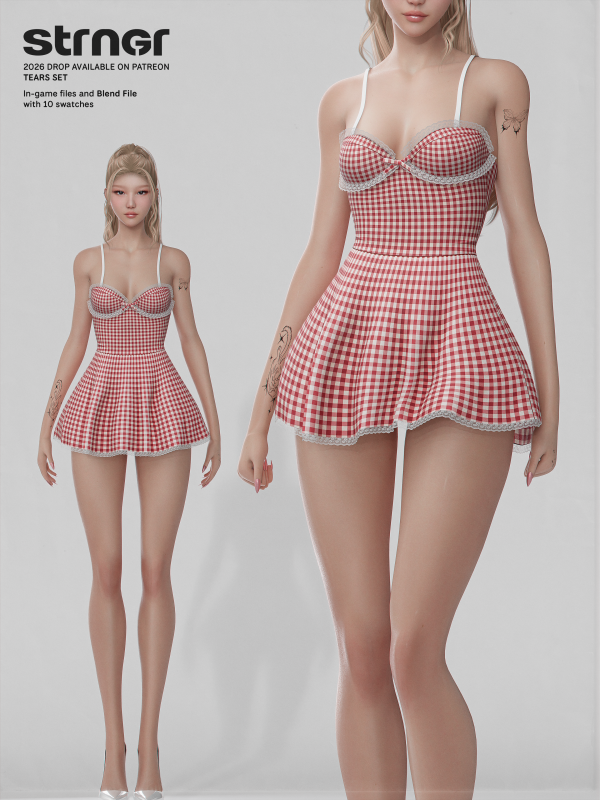 Alpha Tears Set by stranger - The Sims 4 Custom Content