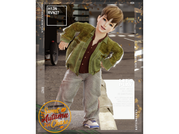 Alpha Toddler's Oversized Belted Wide Leg Pants by rvn2seven - The Sims 4 Custom Content