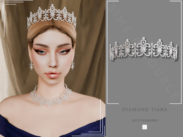 Alpha Patreon Diamond Tiara by Glitterberryfly - The Sims 4 Custom Content