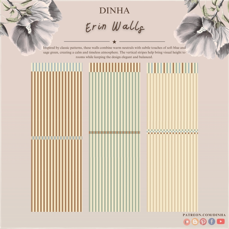 Alpha Erin Walls by dinhagamer - The Sims 4 Custom Content