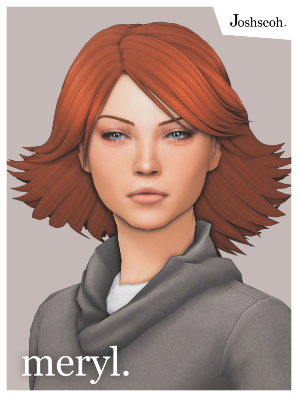 Maxis Match Meryl Hair by simsfinds - The Sims 4 Custom Content