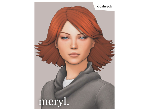Maxis Match Meryl Hair by jo_se_oh - The Sims 4 Custom Content