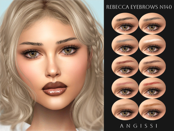 Alpha Rebecca Eyebrows N140 by thesimsresource - The Sims 4 Custom Content