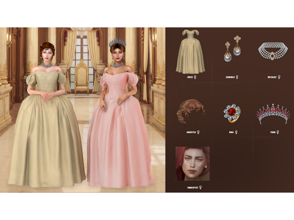 Alpha QUEEN'S SET PART 3 - The Sims 4 custom content