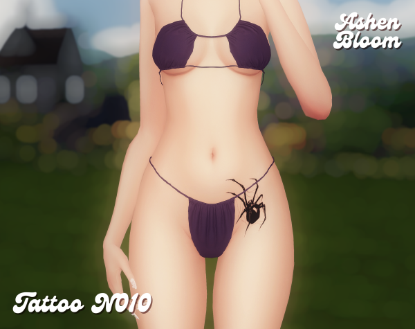 Mix Tattoo N010 AshenBloom by simsfinds - The Sims 4 Custom Content