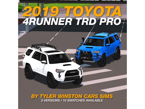 Alpha Tyler Winston Cars 2019 Toyota 4Runner TRD Pro - The Sims 4 Custom Content
