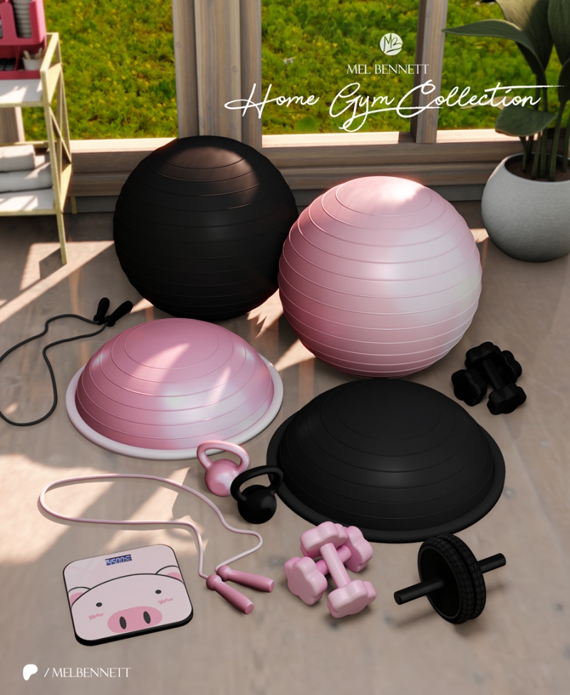 Mix Home Gym Collection by melbennett - The Sims 4 Custom Content