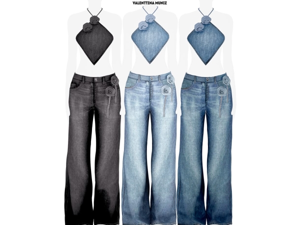 Alpha Jade Outfit Valenttina Muniz Custom Content by valentinamuniz - The Sims 4 Custom Content