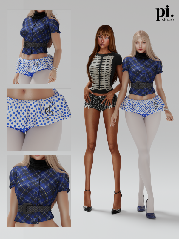 Alpha Zara Larsson's Skirt Shirt Stateside by admpietros - The Sims 4 Custom Content