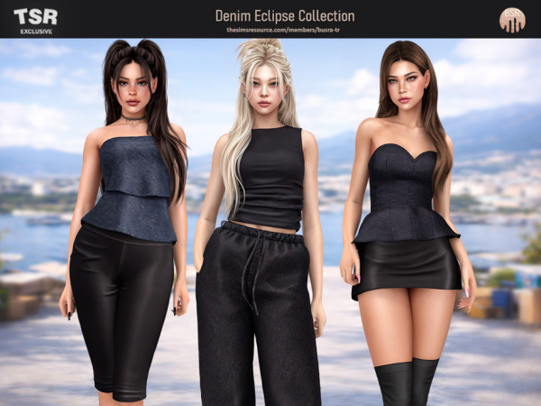 Alpha SET Denim Eclipse Collection BD1657 - The Sims 4 Custom Content