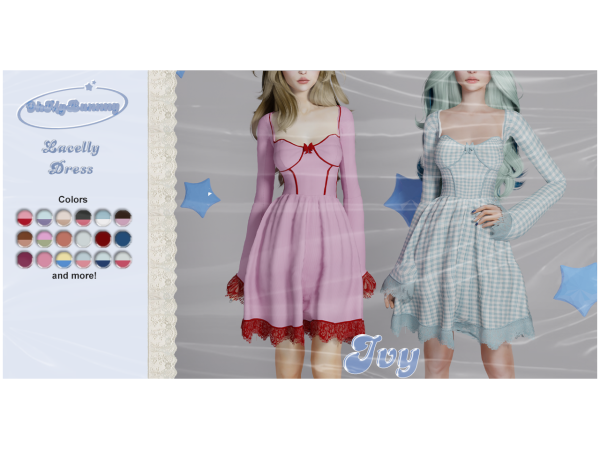 Alpha Ivy Lacelly Dress - The Sims 4 Custom Content