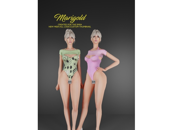 Alpha MARIGOLD TS4_ANYA OUTFIT - The Sims 4 Custom Content