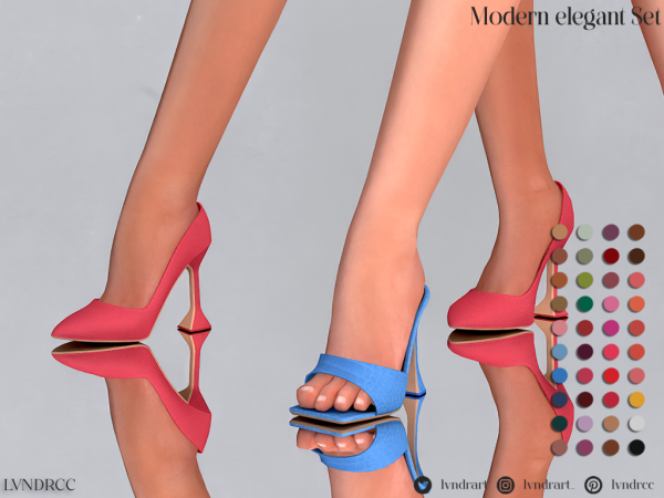 Maxis Match Modern Elegant Shoes Set - The Sims 4 Custom Content