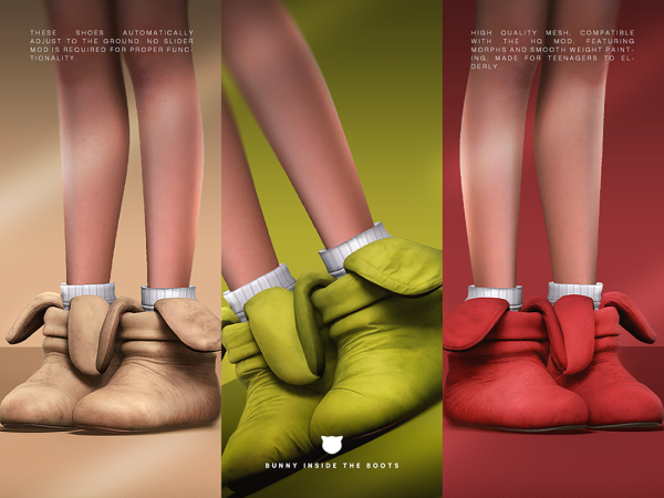 Alpha Bunny Inside The Boots (Easter 2026) - The Sims 4 Custom Content
