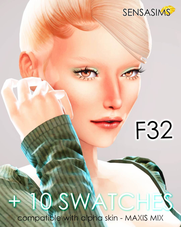 Mix Soft Glam Eyeshadow F32 by sensasims - The Sims 4 Custom Content