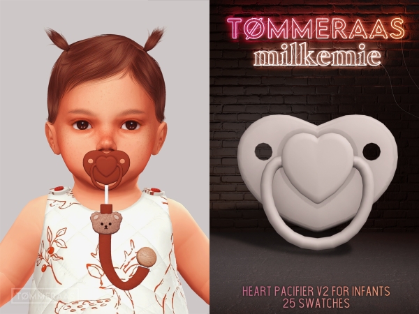 Mix TØMMERAAS Heart Pacifier V2 for Infants - The Sims 4 Custom Content