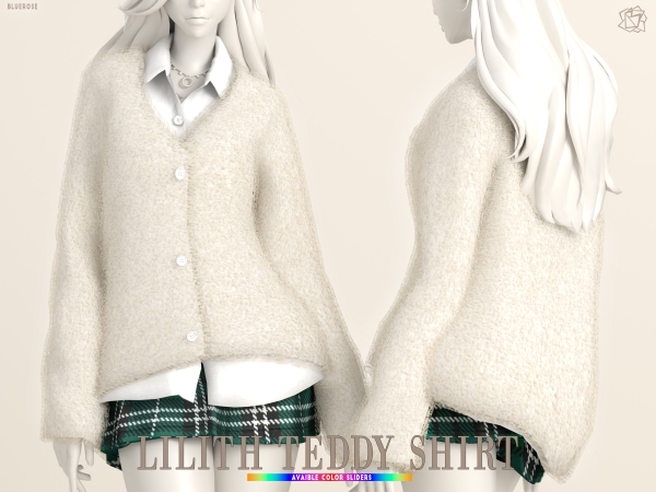 Mix Lilith Teddy Shirt brsims - The Sims 4 Custom Content