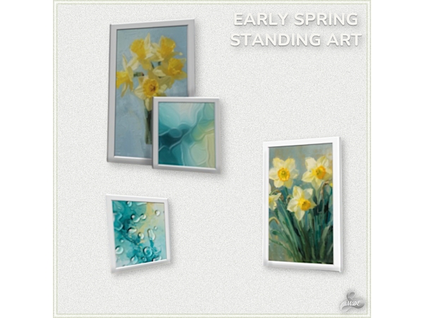 Maxis Match Early Spring Standing Art - The Sims 4 Custom Content