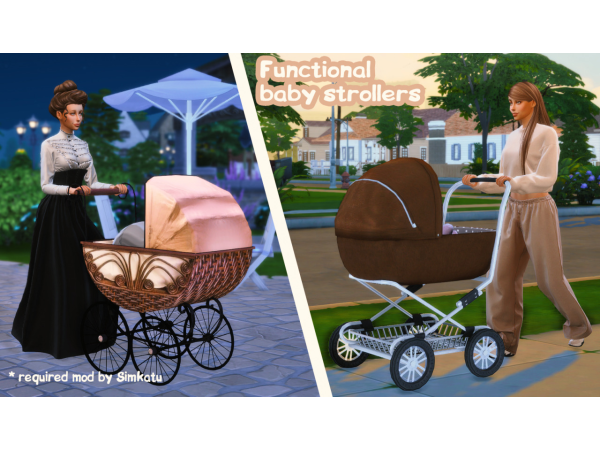 Mix Functional baby strollers by severinka - The Sims 4 Custom Content