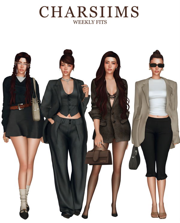 Mix Weekly Fits by simsfinds - The Sims 4 Custom Content