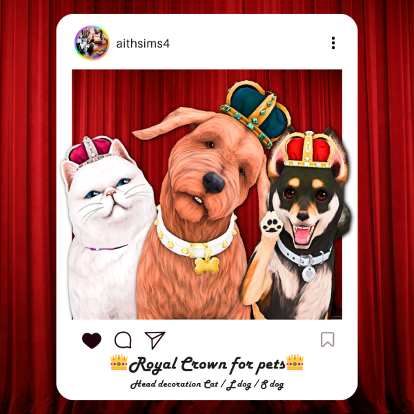Maxis Match Royal Crown for Pets by simsfinds - The Sims 4 Custom Content